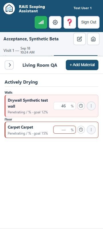 RAiS mobile material readings using fictional training data